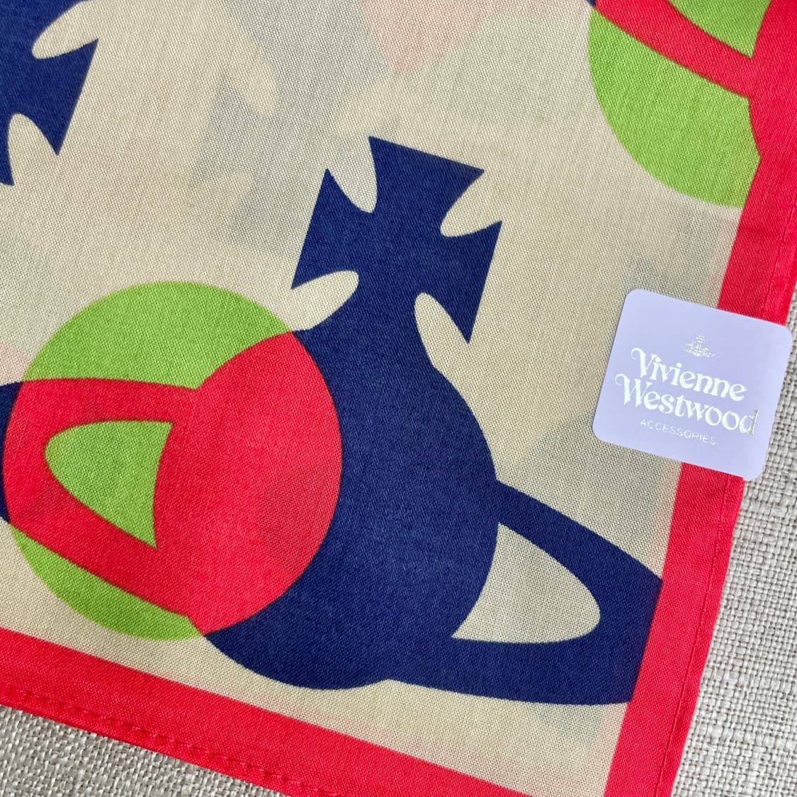 [새상품] 비비안웨스트우드 Ord 패턴 명품 손수건 스카프 상품이미지1