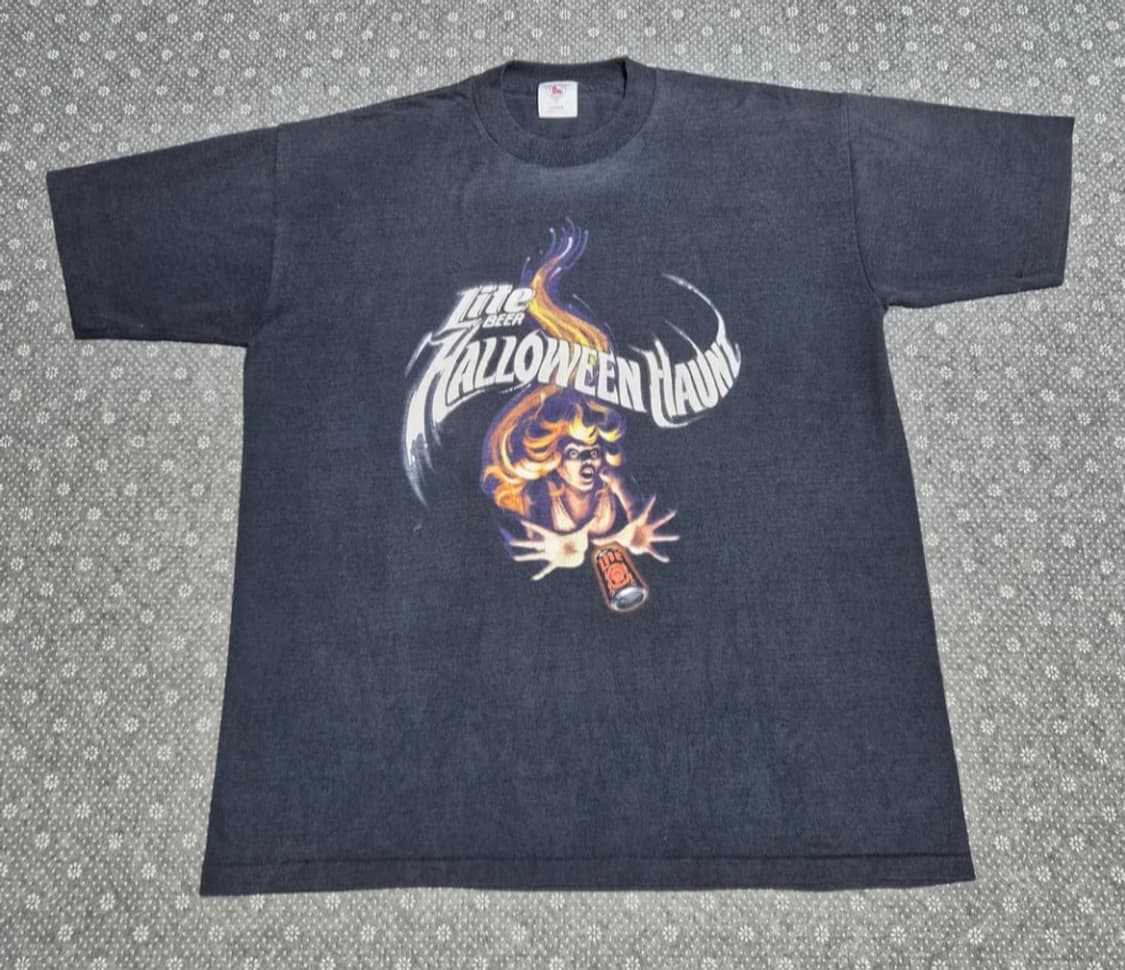 [L]90s US Made 밀러 라이트 할로윈 홍보용 티셔츠 -451 상품이미지1