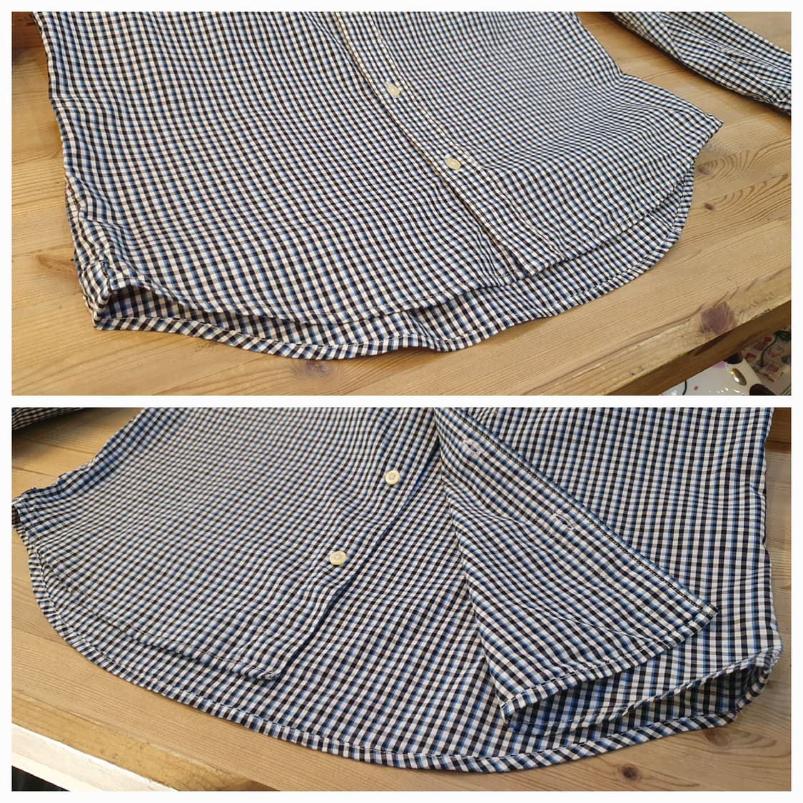 95.라코스테 체크 스판셔츠  상품이미지5