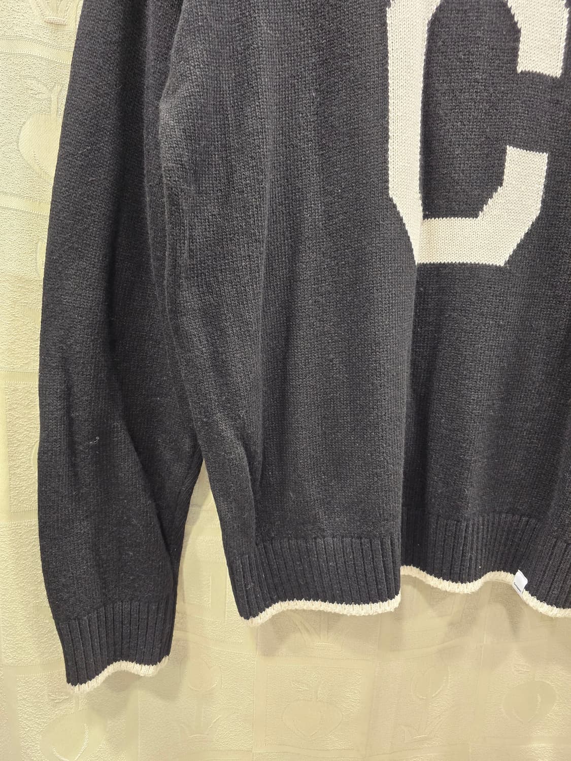 커버낫 C 로고 니트 티셔츠 블랙 L 상품이미지4