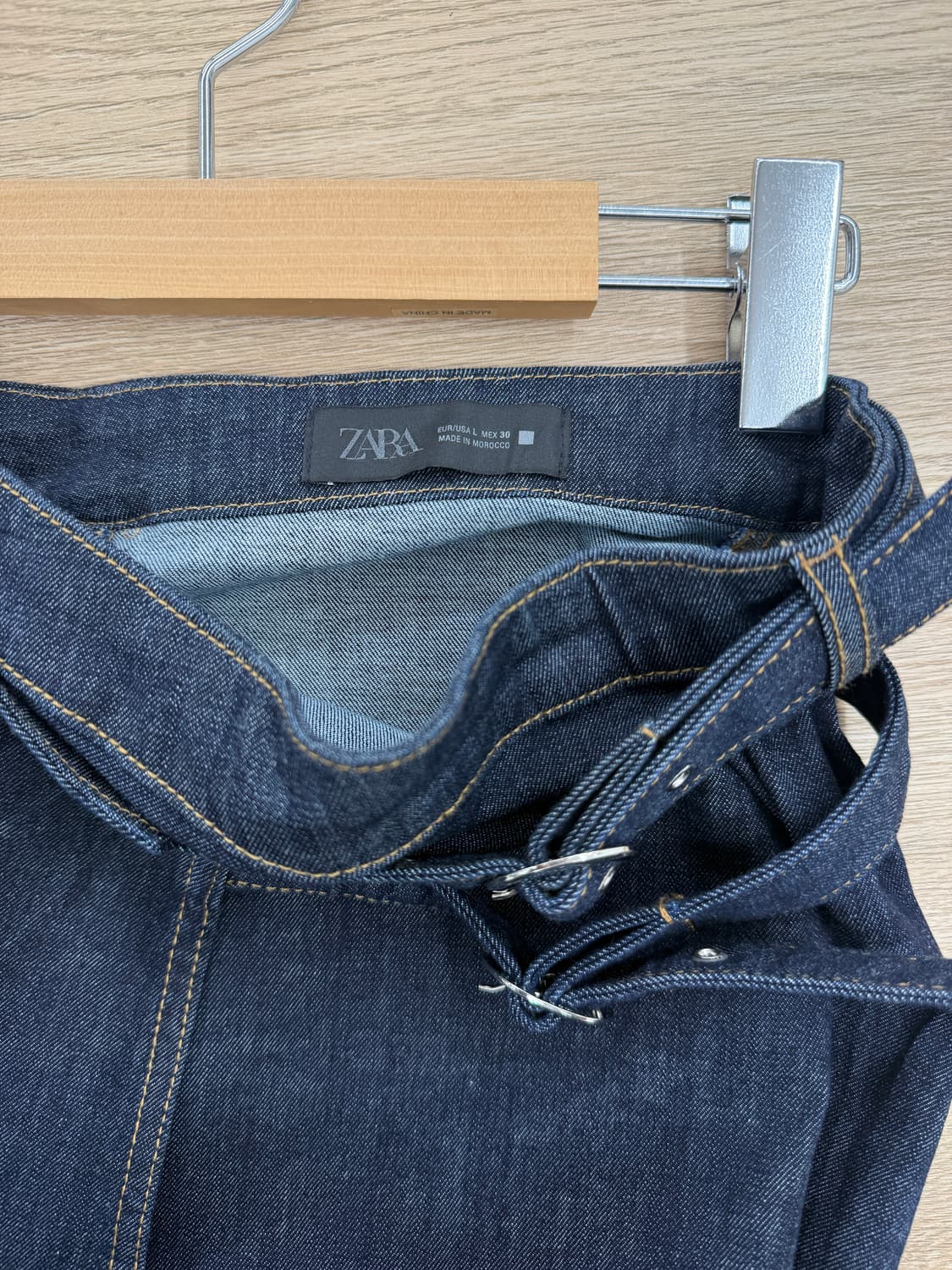 빈티지 ZARA 데님 벨트 스커트 상품이미지5