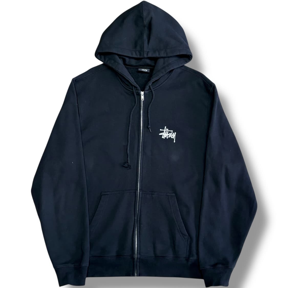 Stussy 베이직 블랙 후드집업 상품이미지1