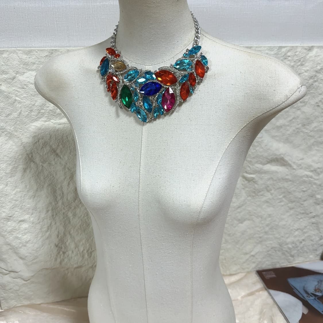 빈티지 오리엔탈 잎 쿠바체인 목걸이 상품이미지1