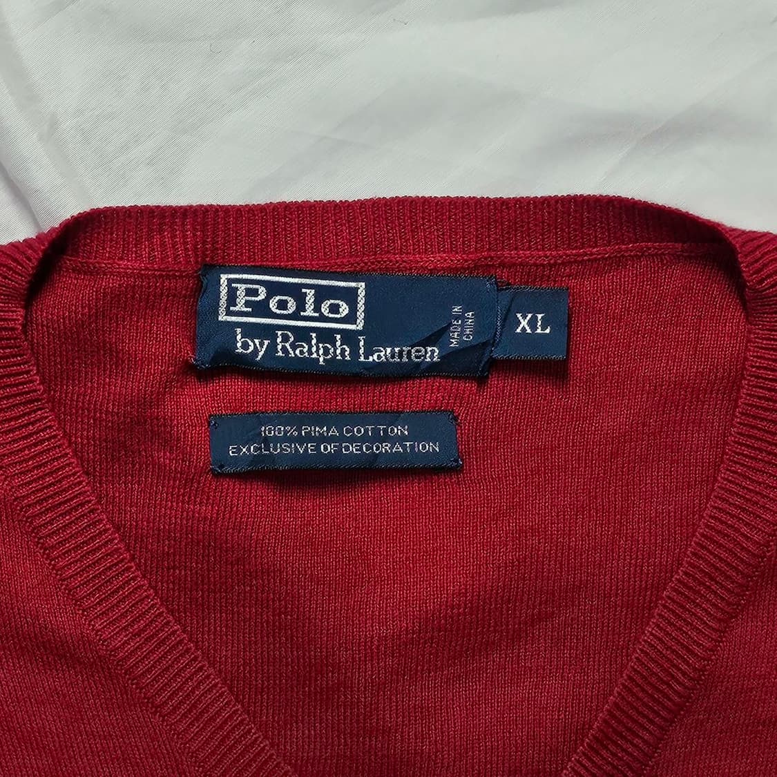 Polo 폴로 랄프로렌 레드 라운드 니트  상품이미지4