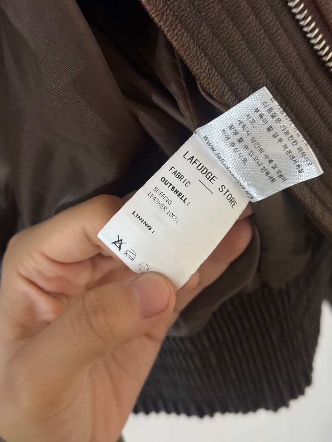 라퍼지포우먼 buffing leather 가죽 블루종 S 상품이미지8