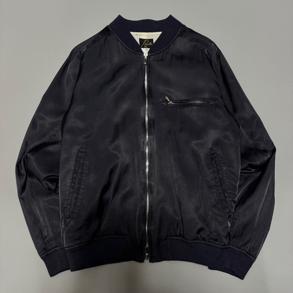 니들스(NEEDLES) 다크퍼플컬러 레이온 혼방 블루종 자켓 상품이미지9