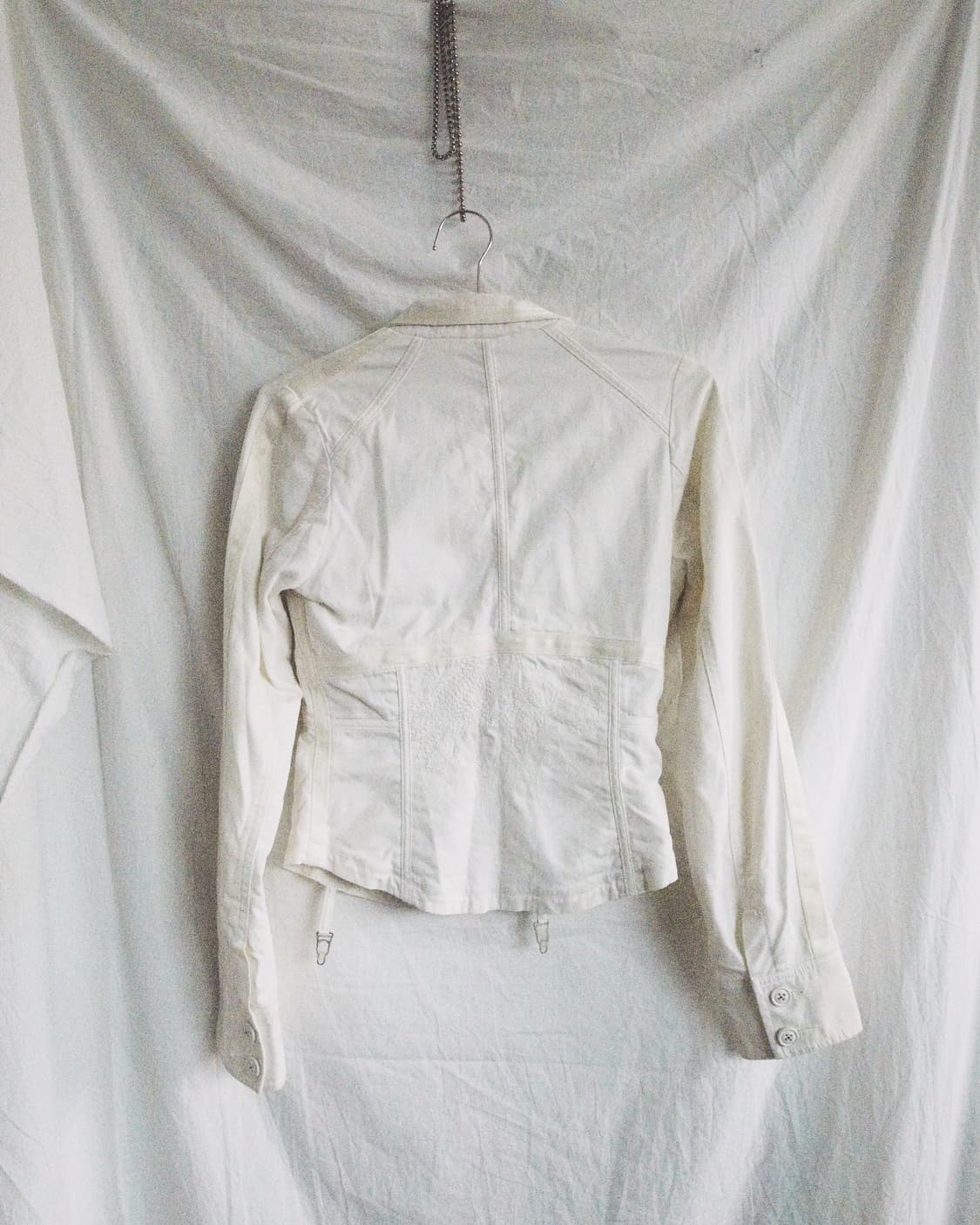 디젤 크롭컷 화이트 코튼 본디지 플라이트 자켓 상품이미지8