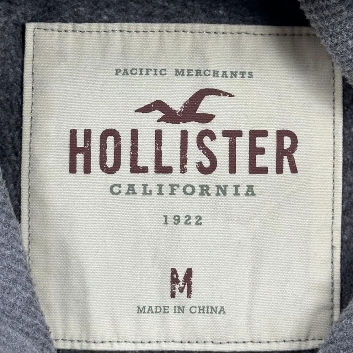 홀리스터 1922 레터링 차콜 후드티 (M) 상품이미지5