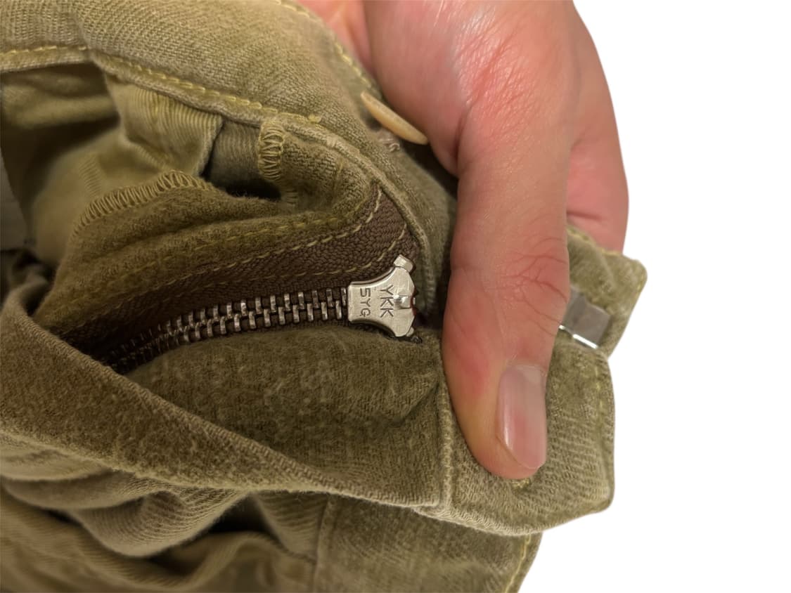 [정품] 아워레가시 포멀 컷 브러쉬드 코튼팬츠 카키그린 48사이즈 상품이미지8