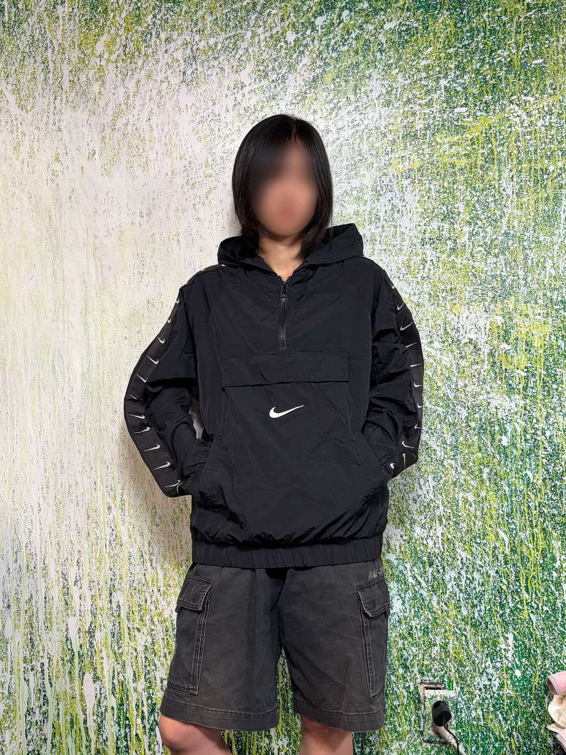 나이키 미드 스우시 아노락 테이핑 바람막이 빅로고 트랙자켓 XL 상품이미지2