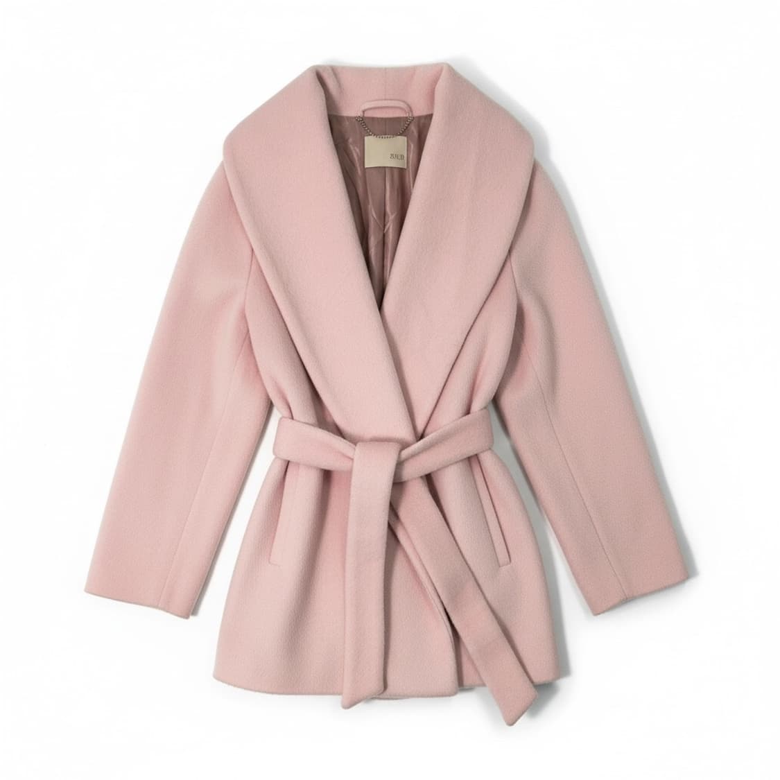 데코 핑크 벨트 코트 상품이미지1
