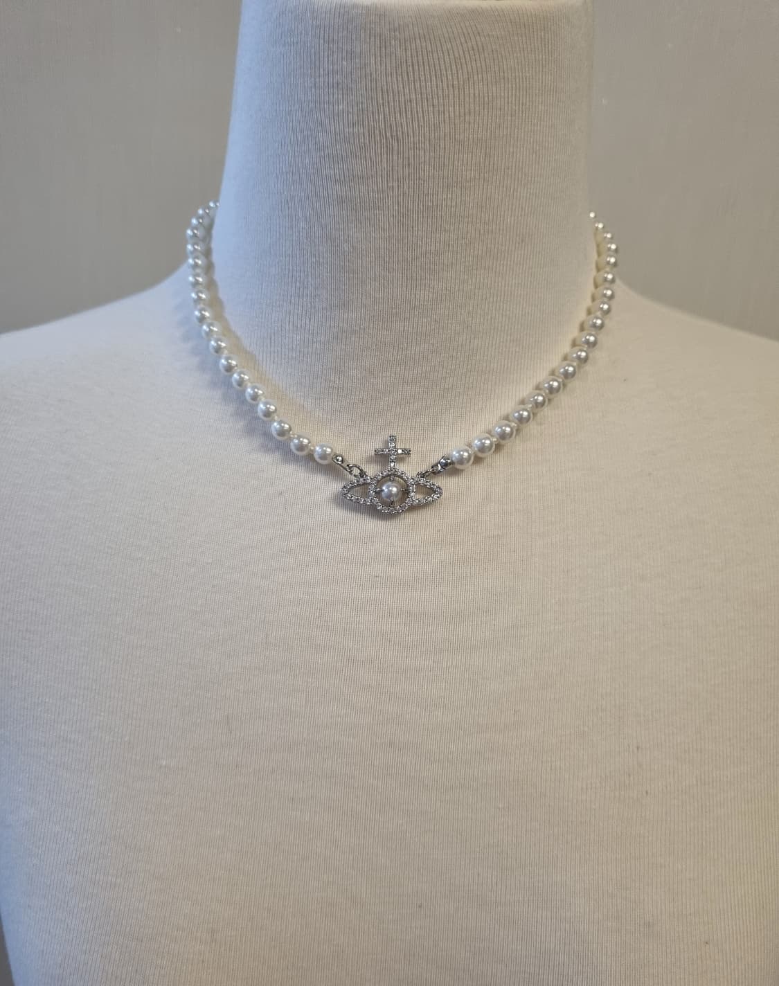 비비안웨스트우드 업사이클링  진주큐빅  진주 목걸이 상품이미지9