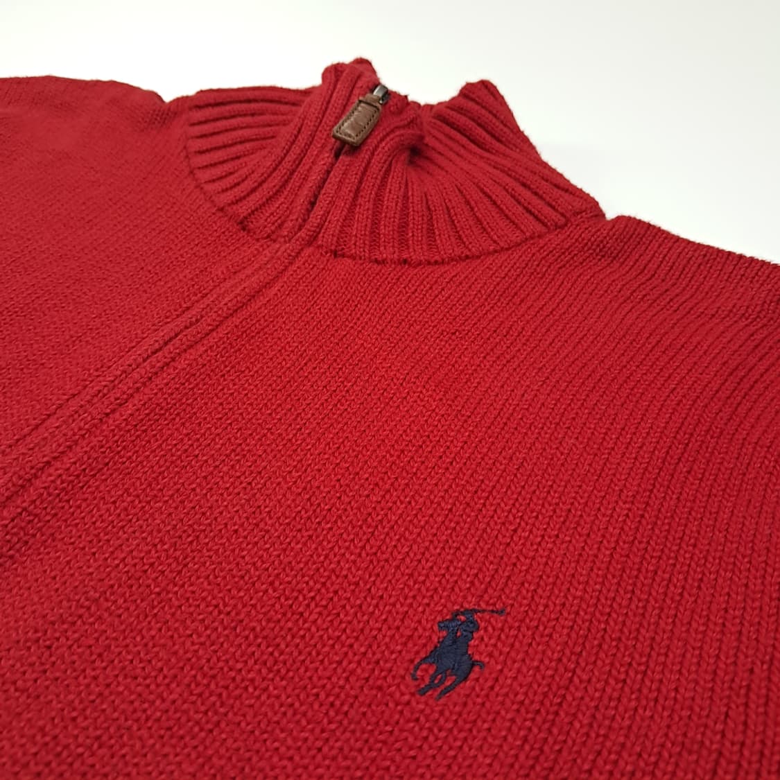 CL028 폴로 랄프로렌 유럽판 2way 드라이버즈 니트 집업 상품이미지3