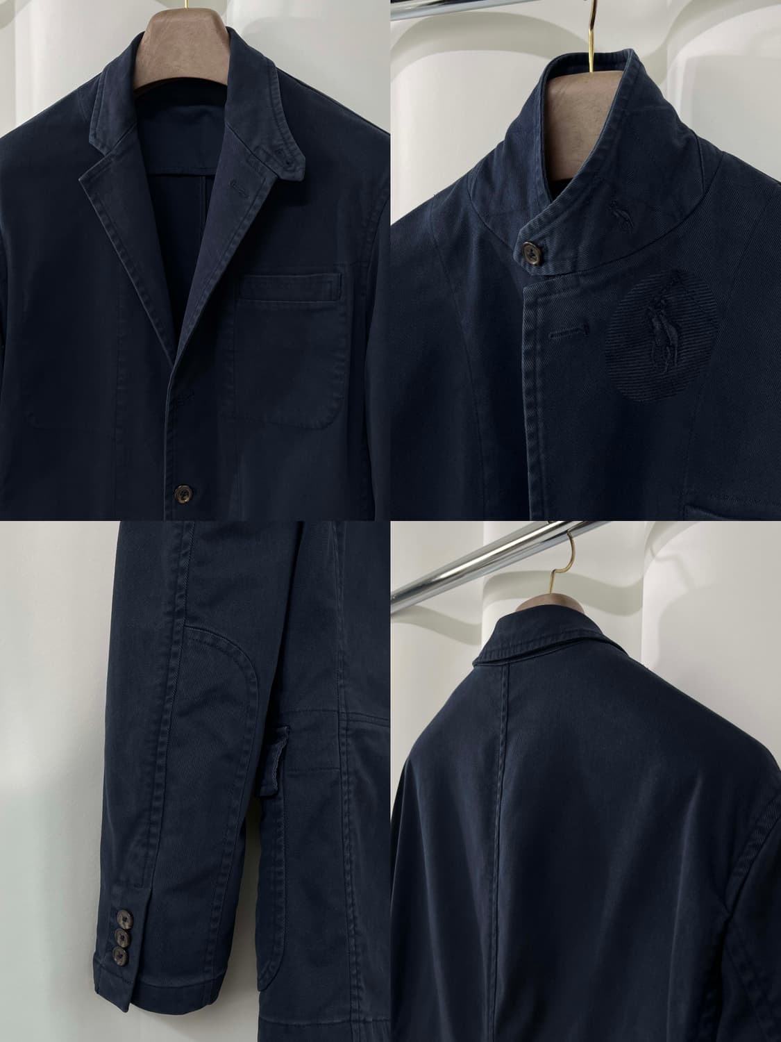 폴로 랄프로렌 RL67 네이비 가먼트다이 배드포드 유틸리티 스포츠 자켓 상품이미지6