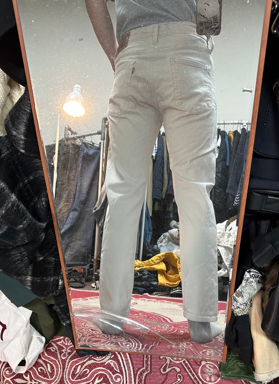 리바이스 502 화이트 데님 상품이미지5