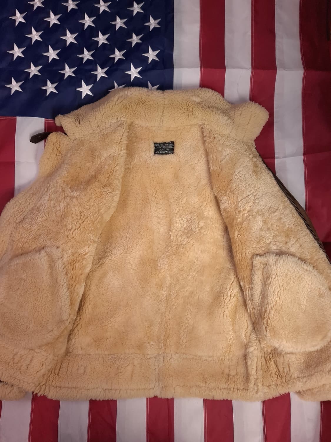 90's 미공군 B-3 TYPE 리얼레더 항공폭격기 무스탕 상품이미지8