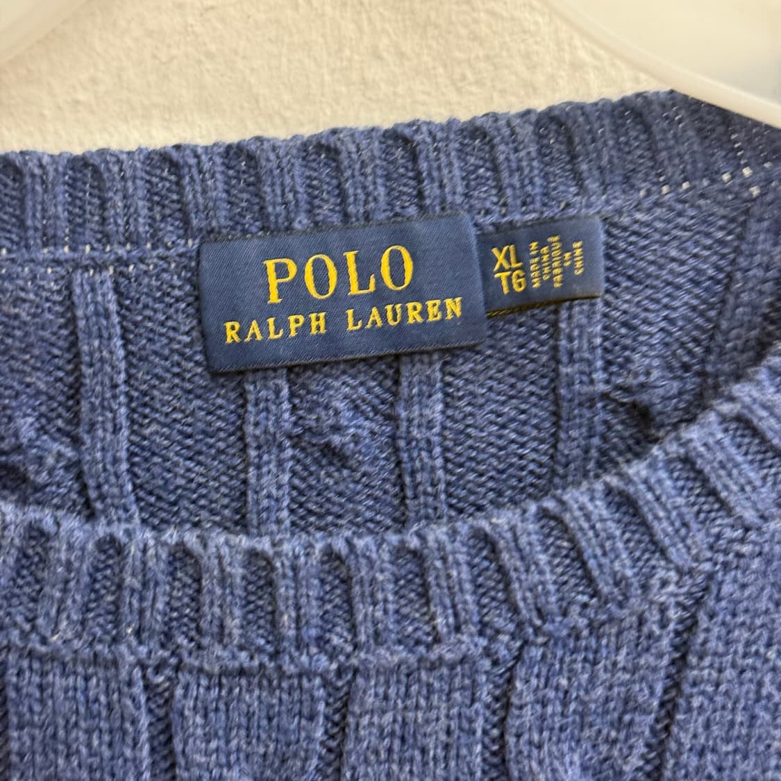 폴로 랄프로렌 네이비 케이블 꽈배기 니트 (XL) 상품이미지3