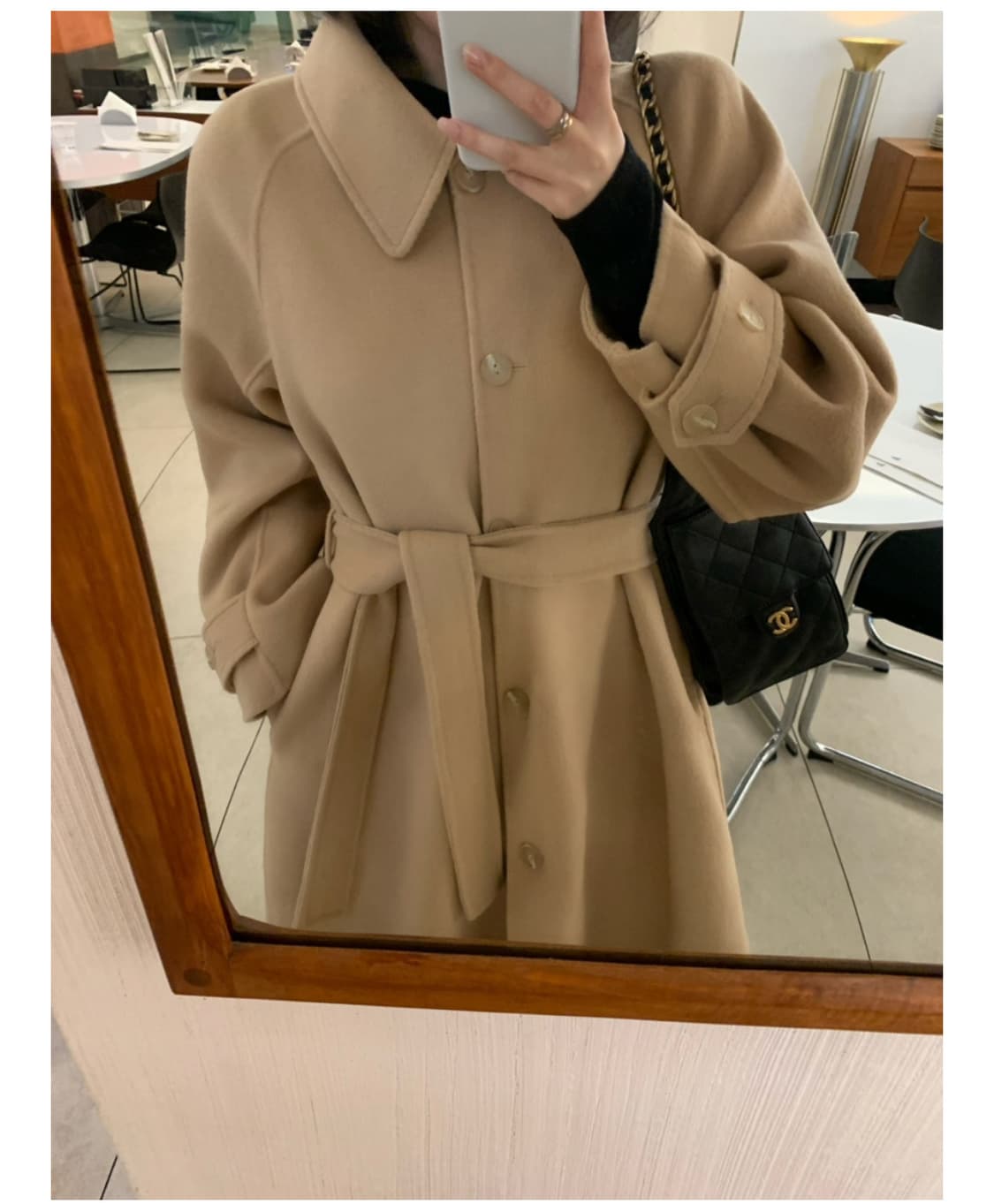 소버샵 로아 캐시미어 코트 카멜 상품이미지4