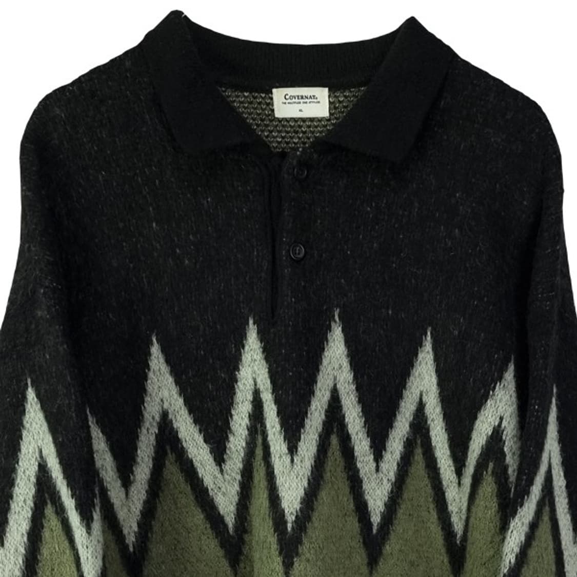 [커버낫] 아가일 패턴 오버핏 모헤어 카라 니트 M19721 상품이미지4