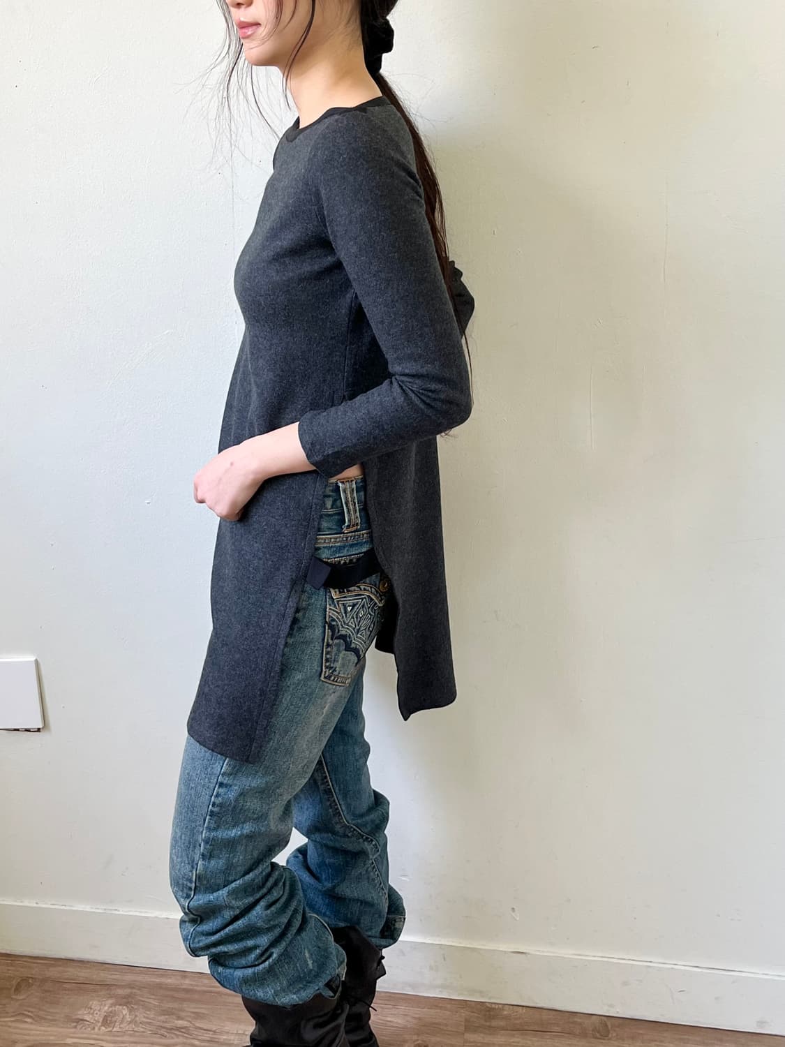 LANVIN 트임 울 원피스 상품이미지6