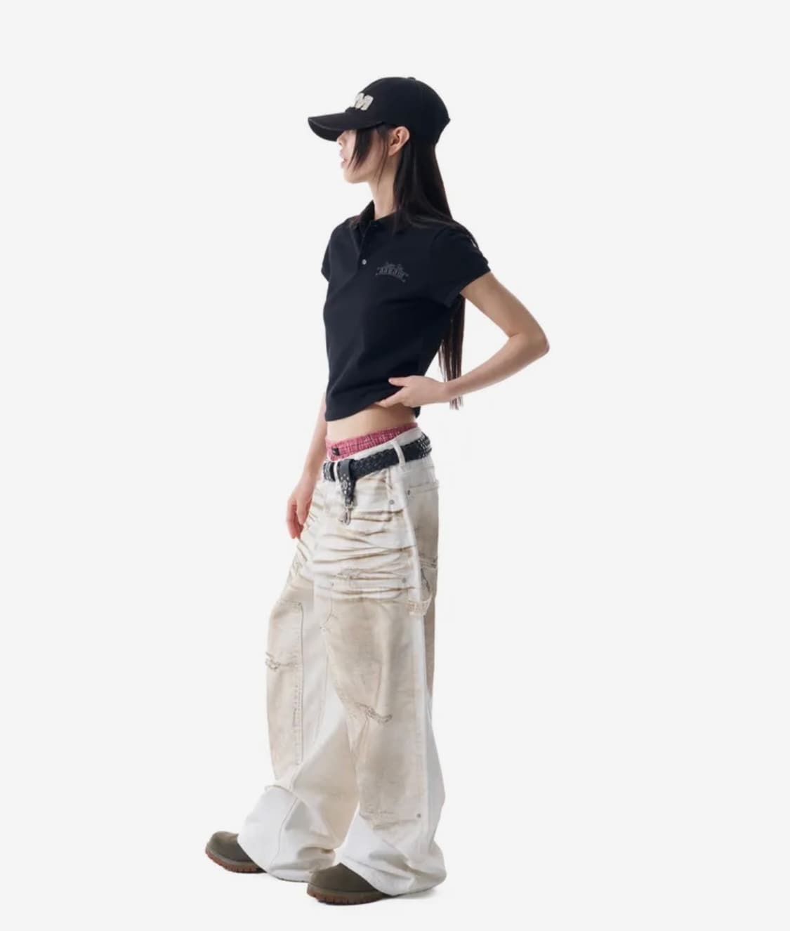 아캄 Crack Printed PK T-Shirts (Black) 상품이미지4