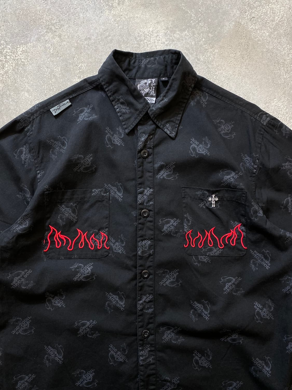 [M-L] Dog Town 도그타운 재팬 플레임 자수 반팔 셔츠 상품이미지2