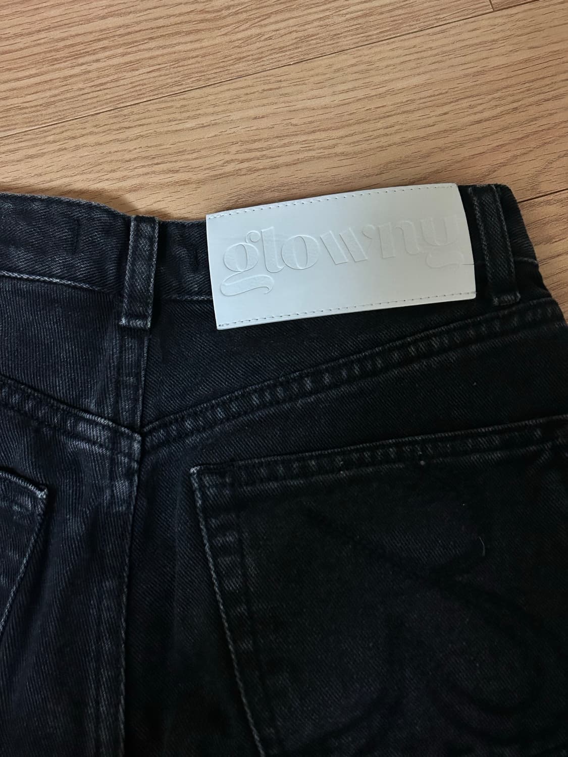 글로니 블랙 데님 팬츠 상품이미지5