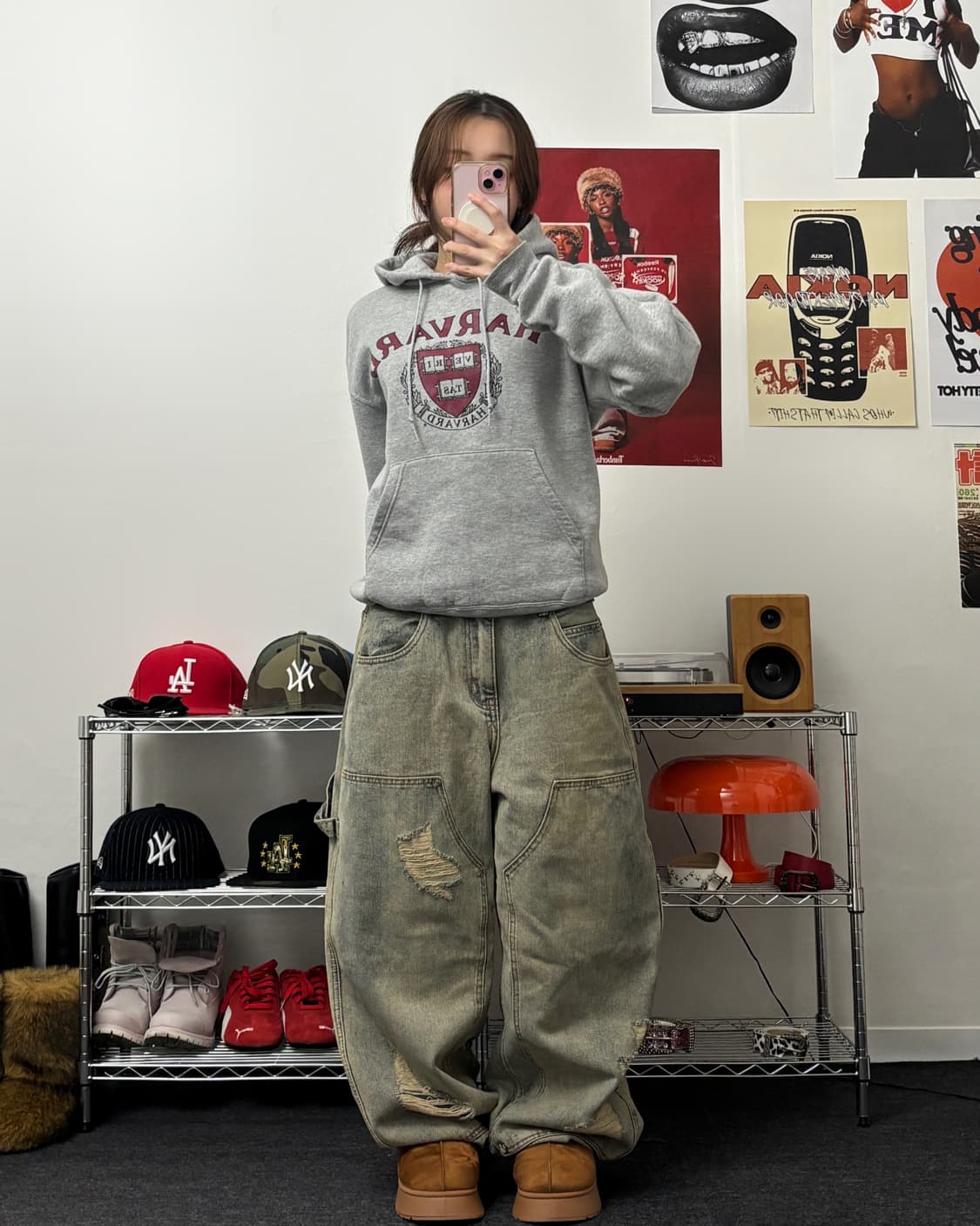 챔피온 00s 하버드 컬리지 후드티 상품이미지4