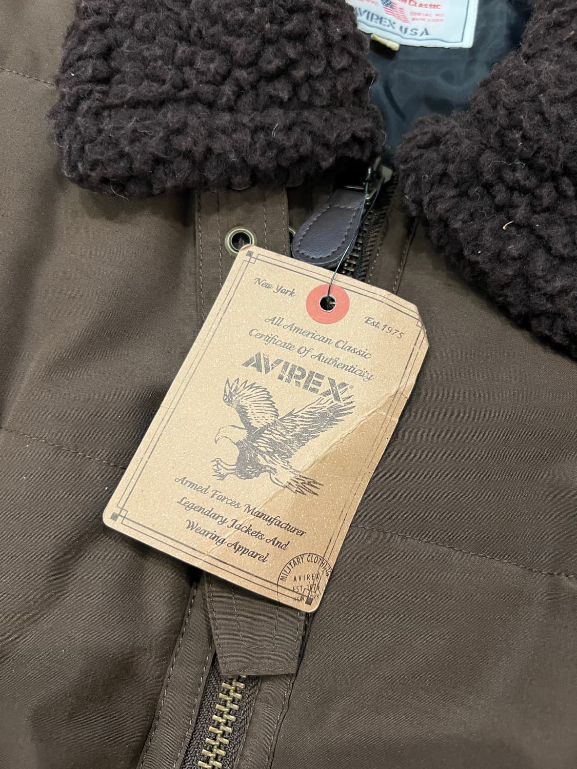 아비렉스 폴리 b-3 플라이트 자켓 무스탕 L 상품이미지5