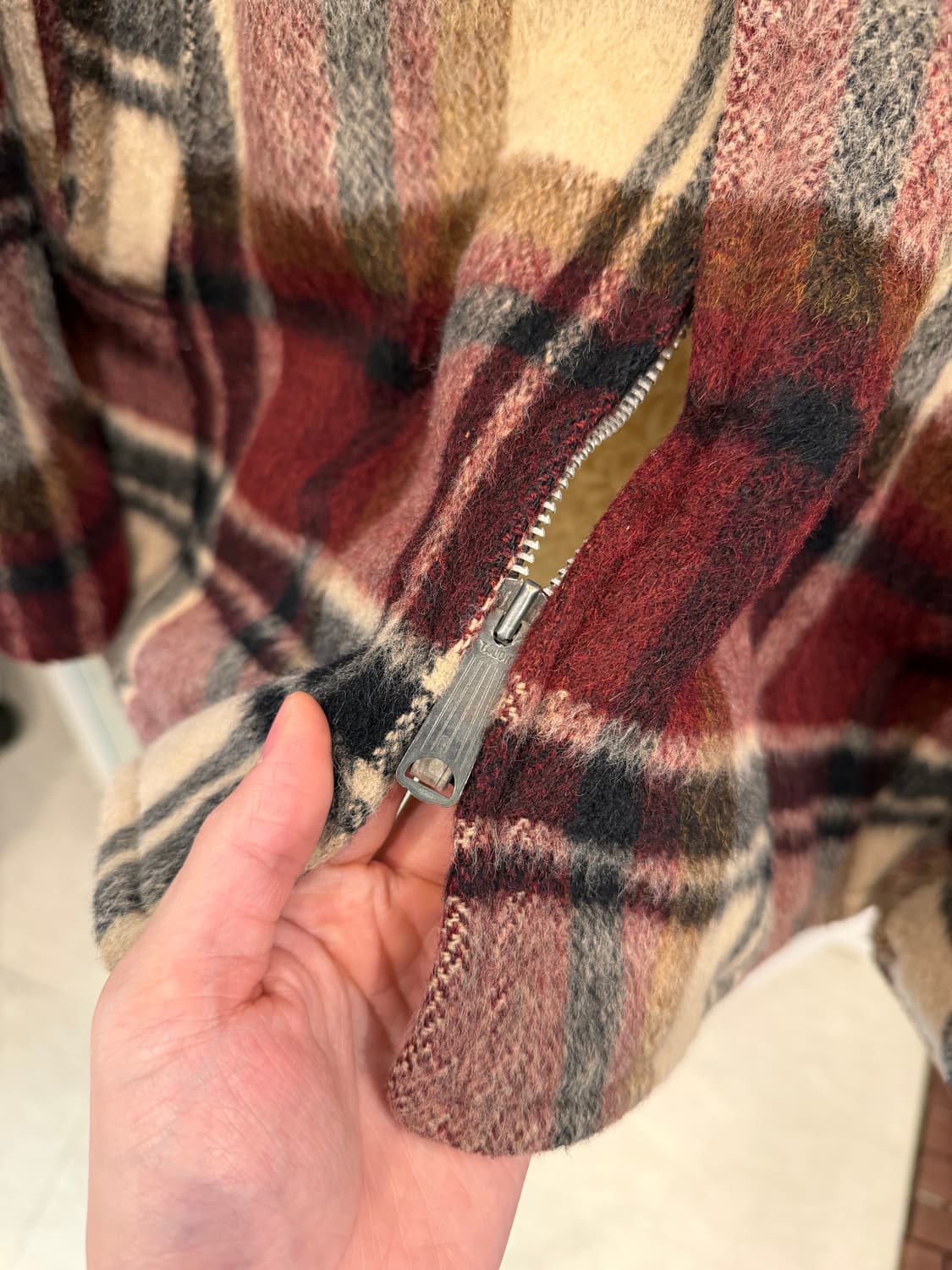 60-70s Brent 빈티지 옴브레 쉐르파 후드 자켓 상품이미지5