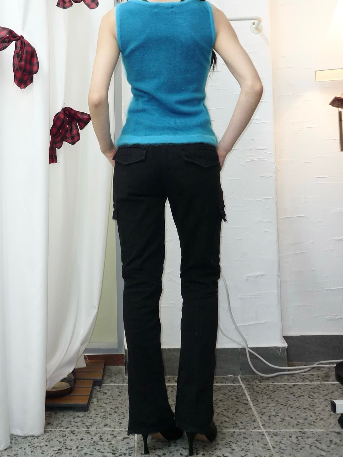 Bold blue check vest 상품이미지3