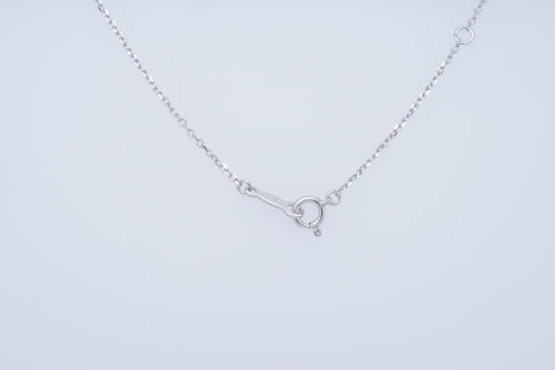 미키모토 천연다이아몬드 0.27캐럿 18K 화이트골드 드롭 펜던트 목걸이 상품이미지4