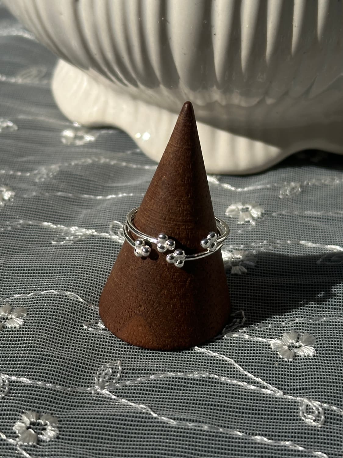 Ball Cluster Slim Wire 925Silver Open Ri 상품이미지1