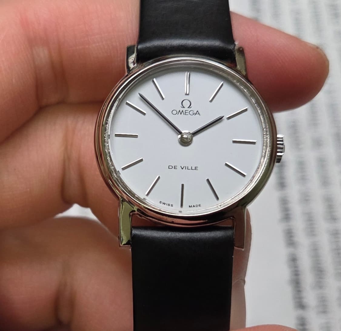 빈티지 오메가 드빌 화이트 수동 메커니컬 여성용  상품이미지2