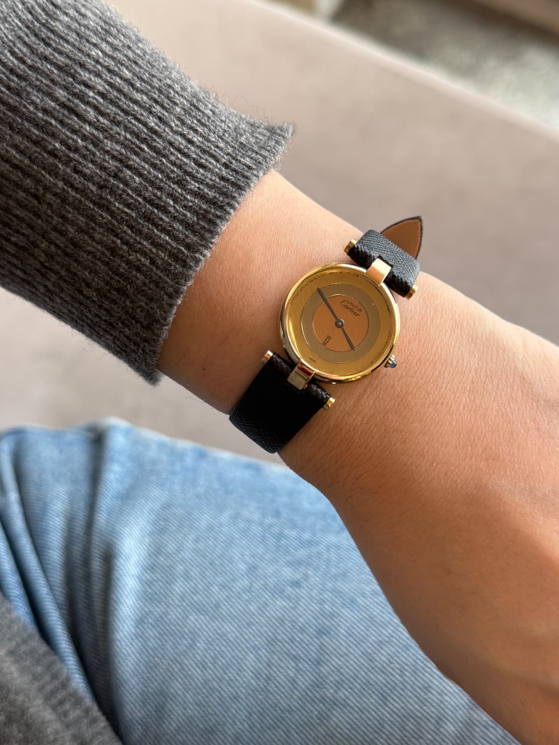 레어] 까르띠에 빈티지 머스트 방돔(vendome) 트리니티 다이얼 시계 상품이미지4