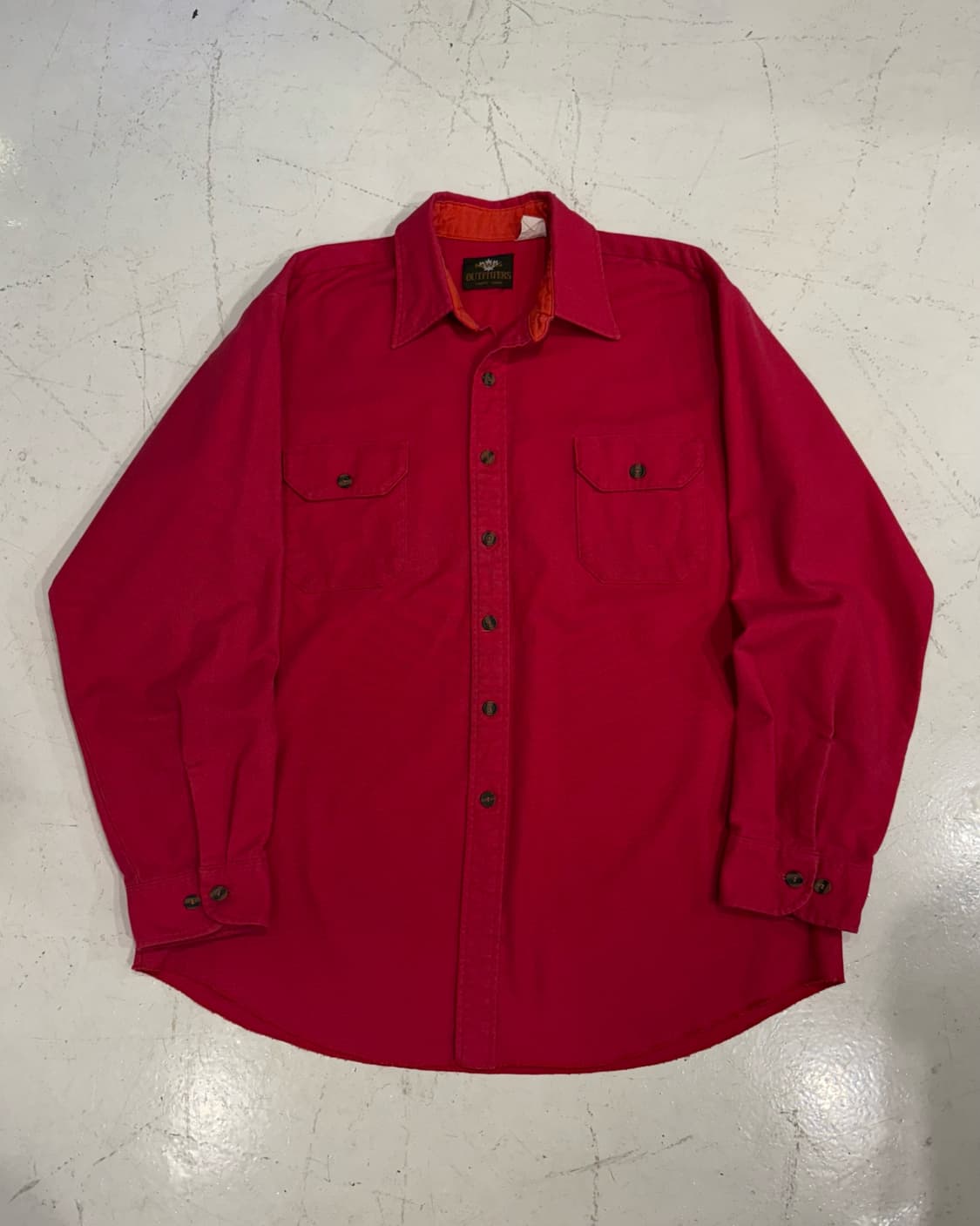 MWG OUTFITTERS 오버핏 레드 코튼셔츠  상품이미지1