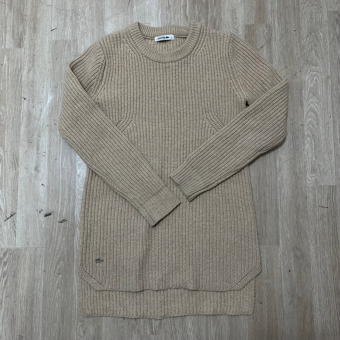 라코스테 Lacoste 골지 모직 니트 스웨터 34사이즈 상품이미지1