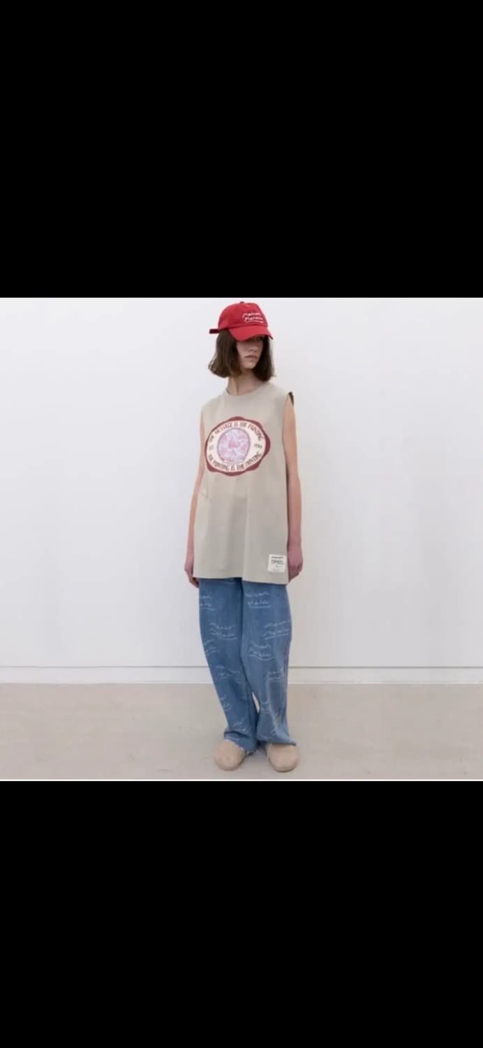 메종마레x사키 레터링 와이드 데님 상품이미지2