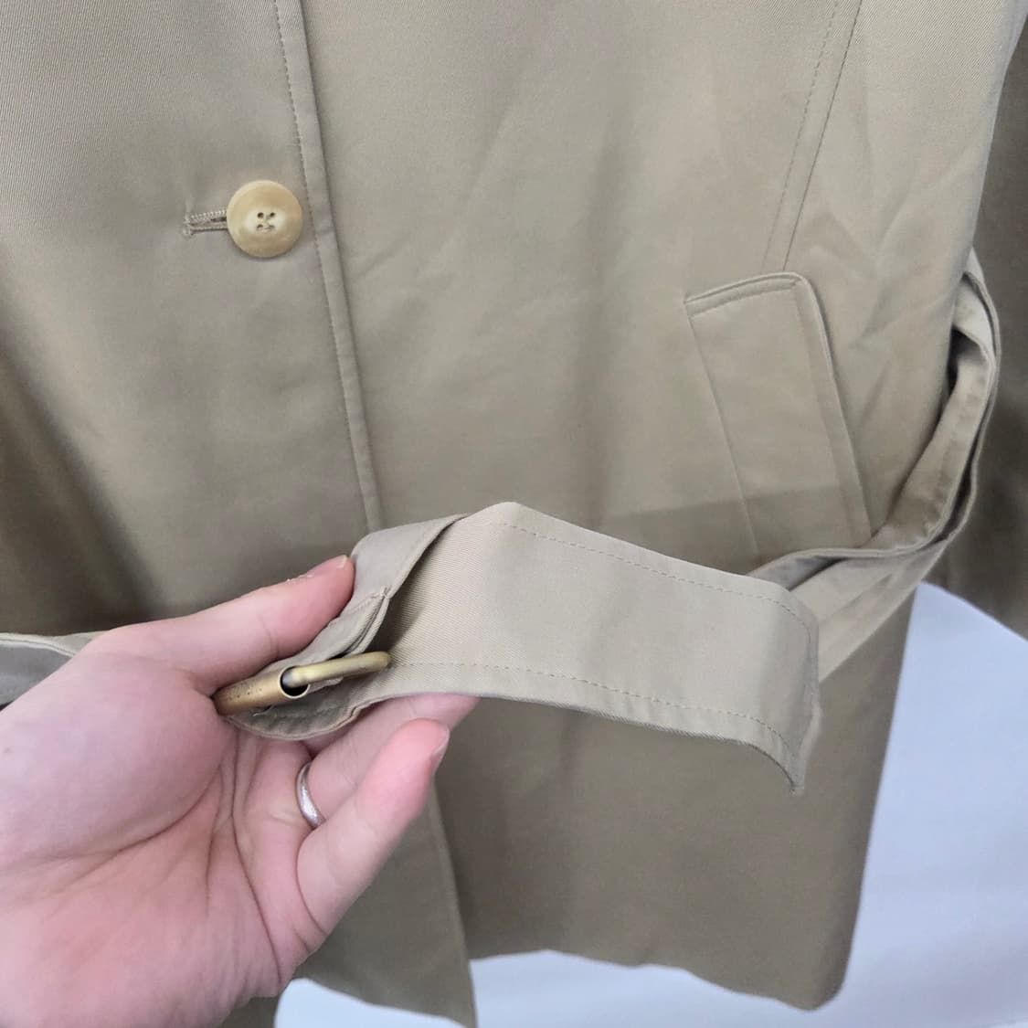 닥스 베이지 롱 트렌치 코트 여m 상품이미지4