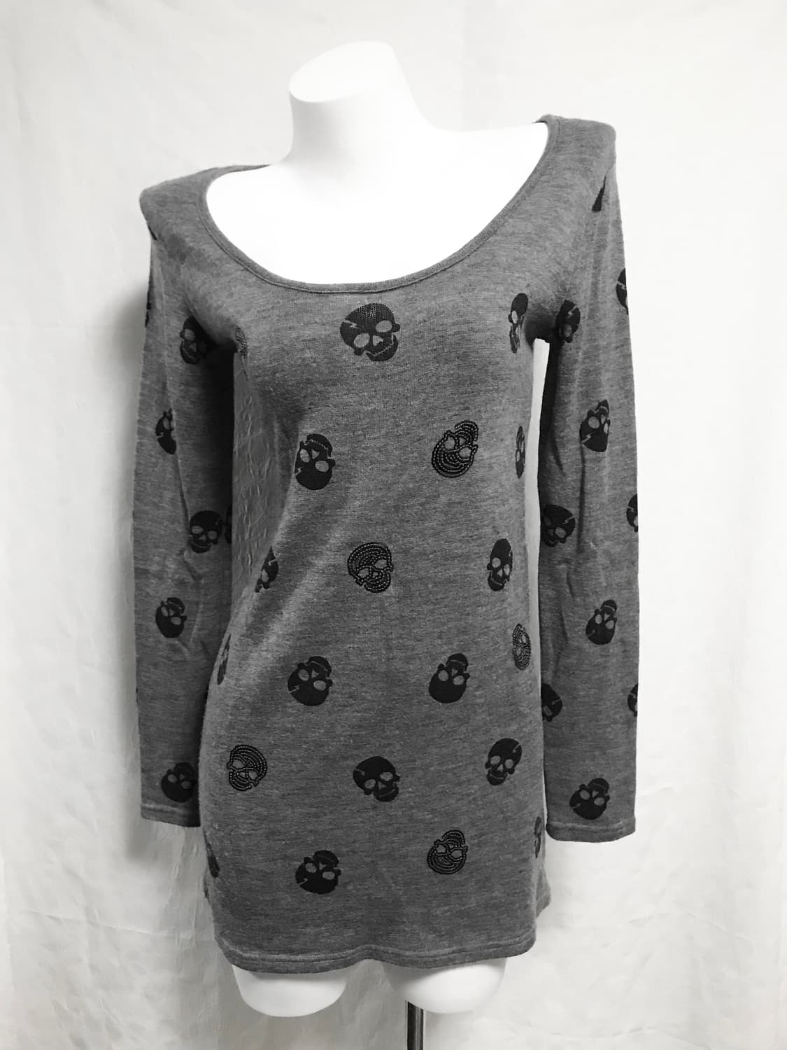 빈티지 cecil mcbee 세실맥비 해골 니트 롱슬리브 탑 상품이미지3
