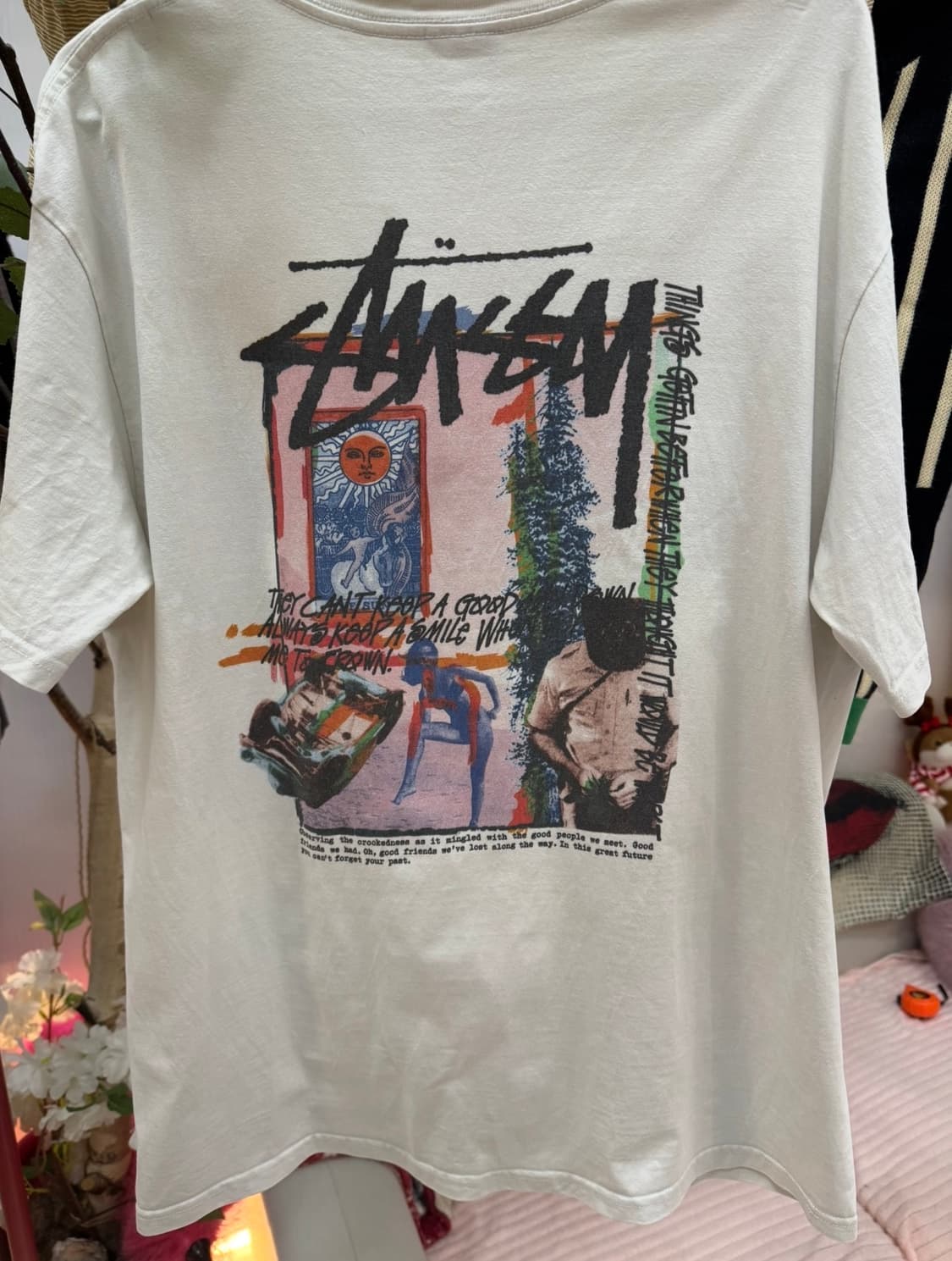 🧢 Stüssy 스투시 DNA 피그먼트 그래픽 티셔츠 (오프화이트) 상품이미지4