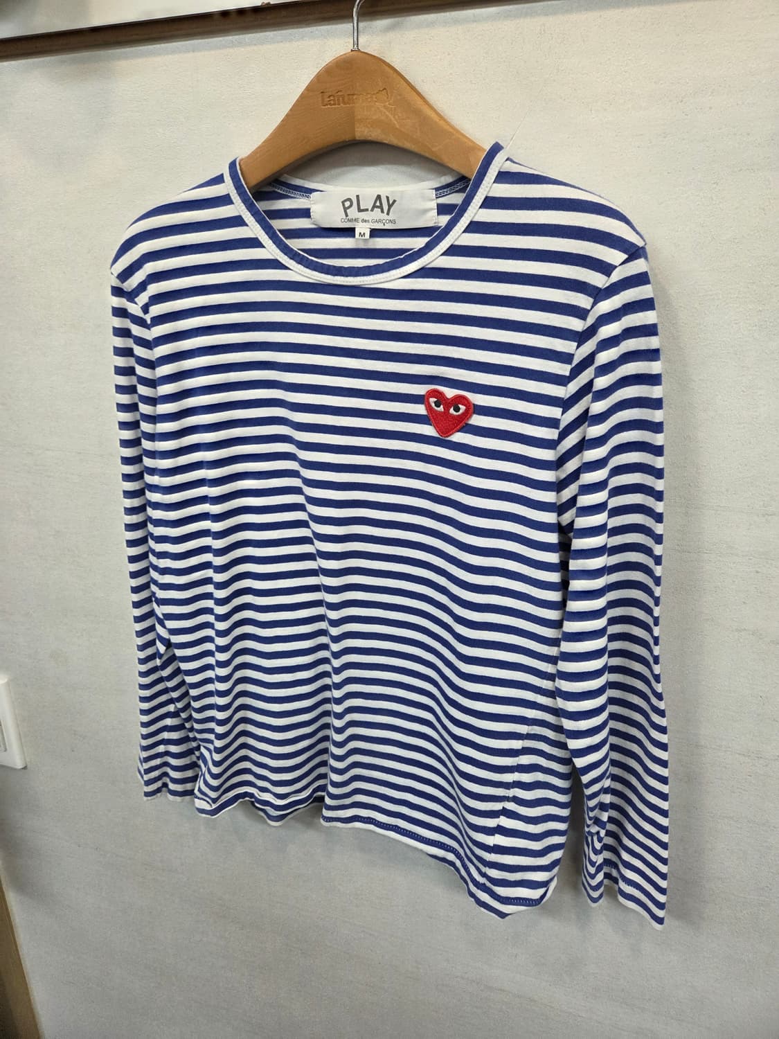 꼼데가르송 스트라이프 블루 롱슬리브 긴팔 m 상품이미지6