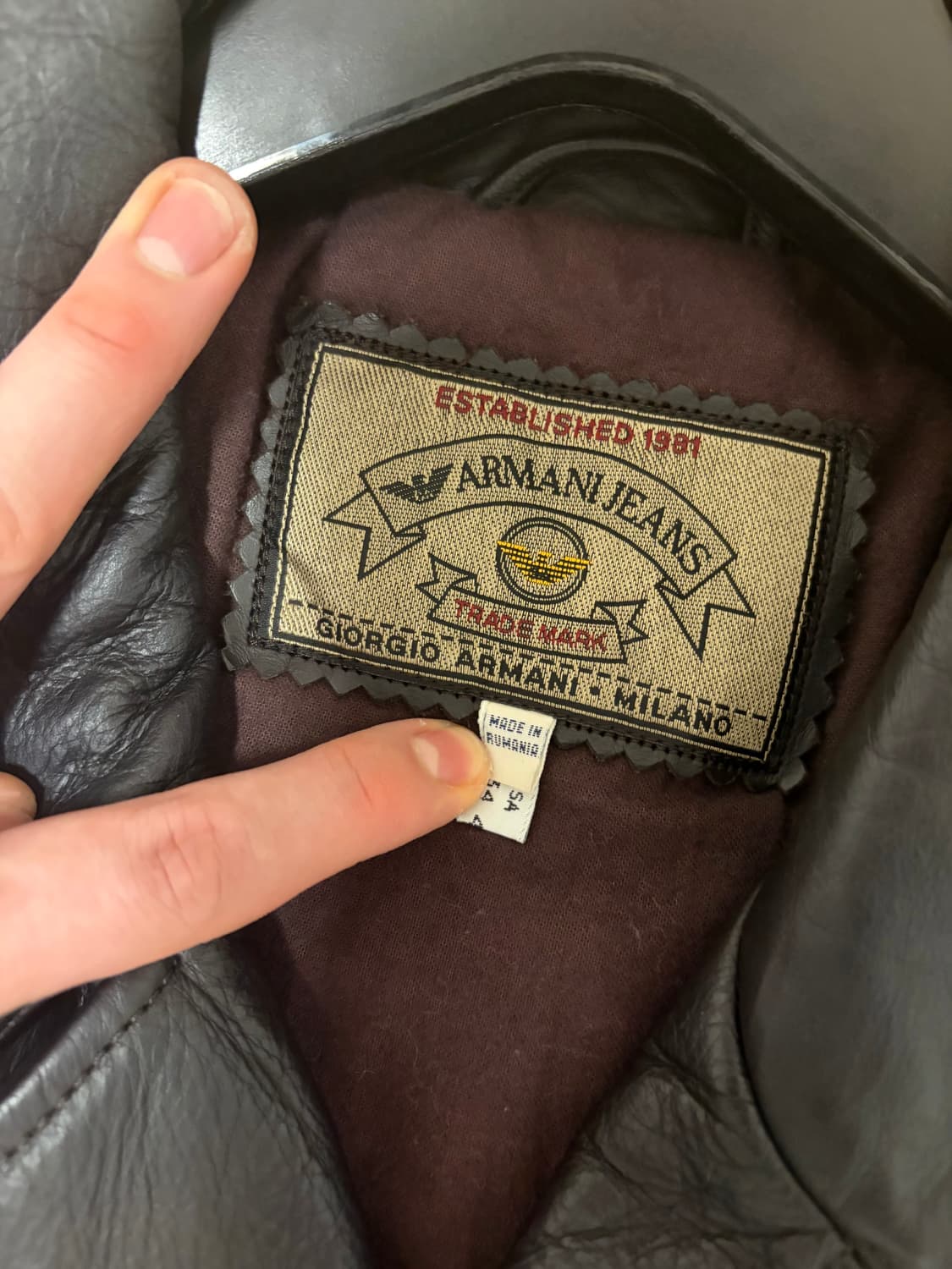 00‘s 조르지오 아르마니 레더카코트 상품이미지3