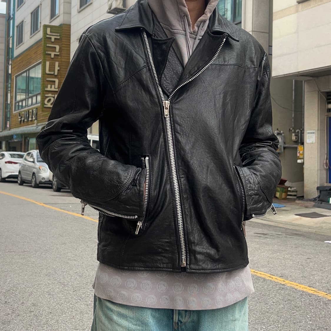 시모키타자와 링고 리빌드 레더 자켓 상품이미지3