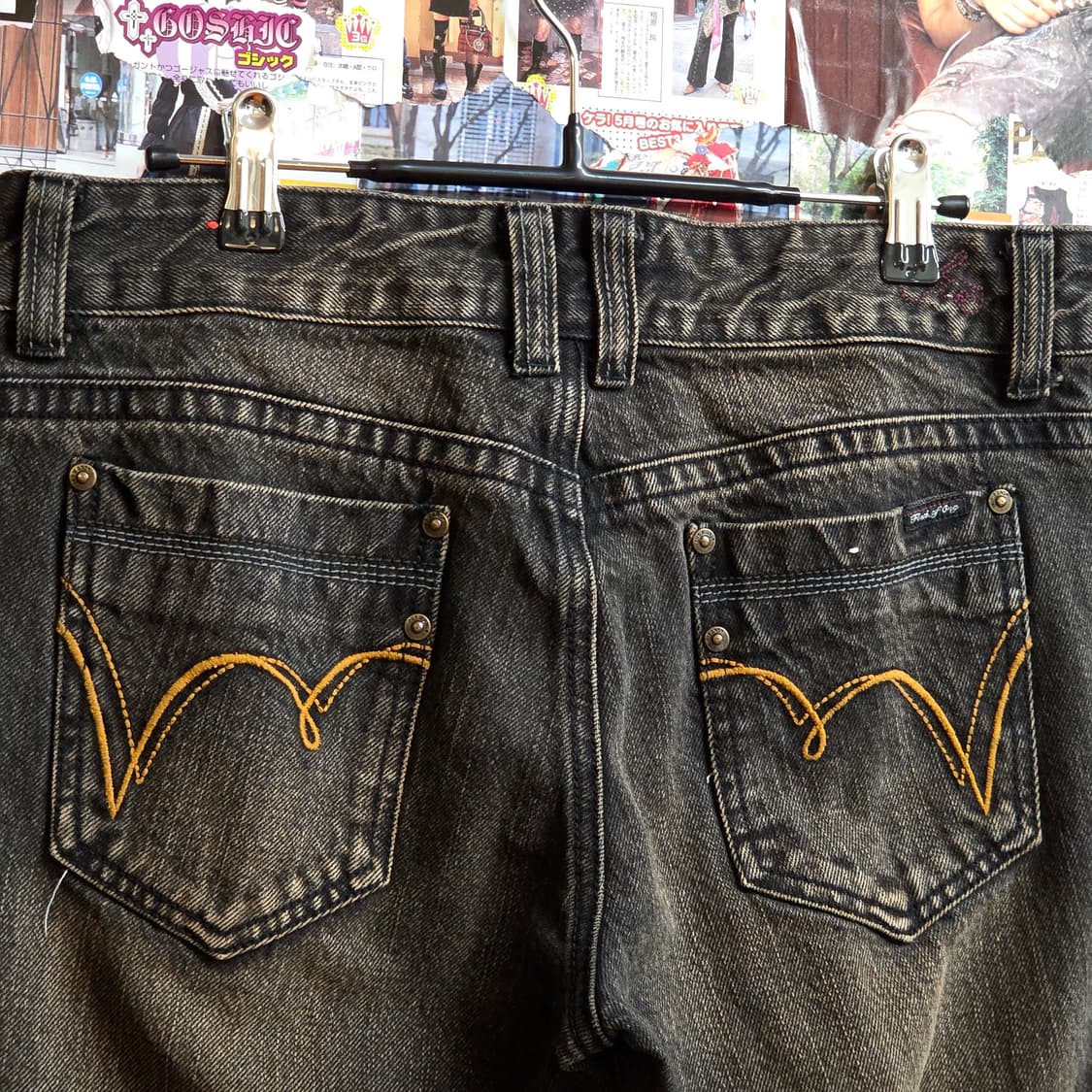 빈티지 샌드워싱 데미지 그레이 부츠컷 팬츠 상품이미지3