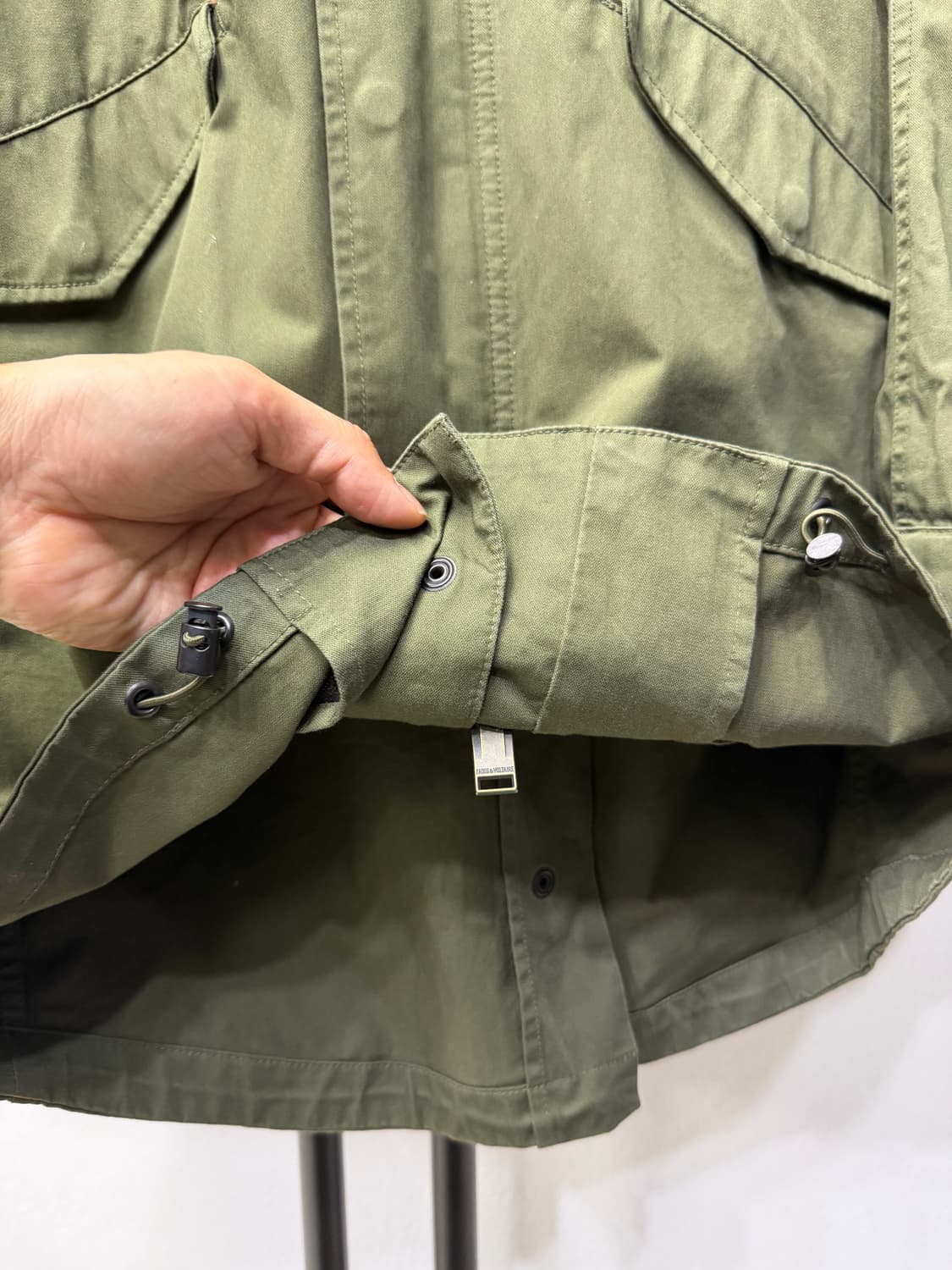 정품) 쟈딕앤볼테르 카키 이중 조끼 야상 자켓 S 상품이미지3