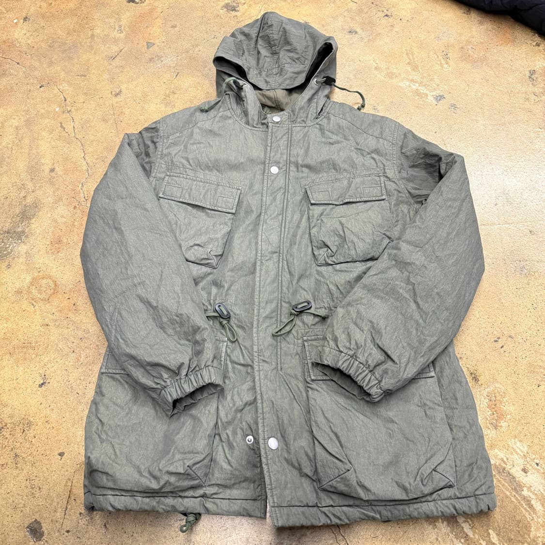 [정품/L] Clo 카키색 후드 야상 점퍼 b17 상품이미지2