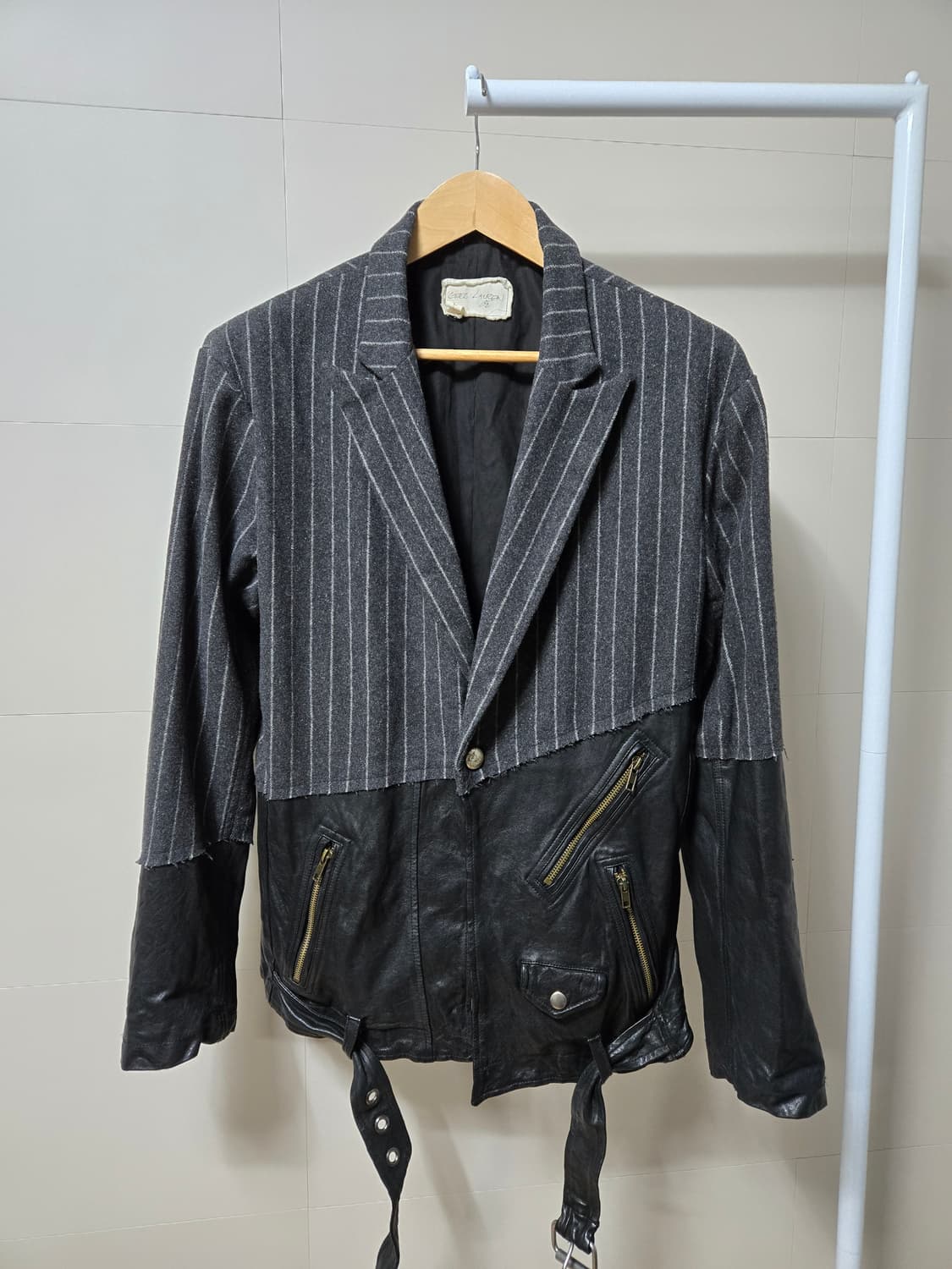그렉로렌 차콜 초크스트라이프 램스킨 울 50:50 블레이저 4사이즈  상품이미지3