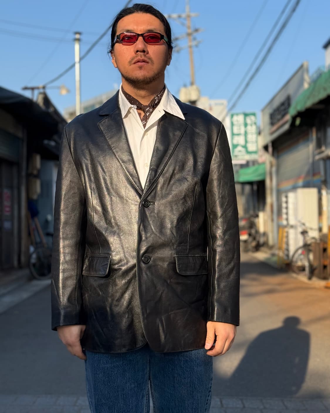 90-00‘s 에크라제 양가죽 블레이저 자켓 105 상품이미지9