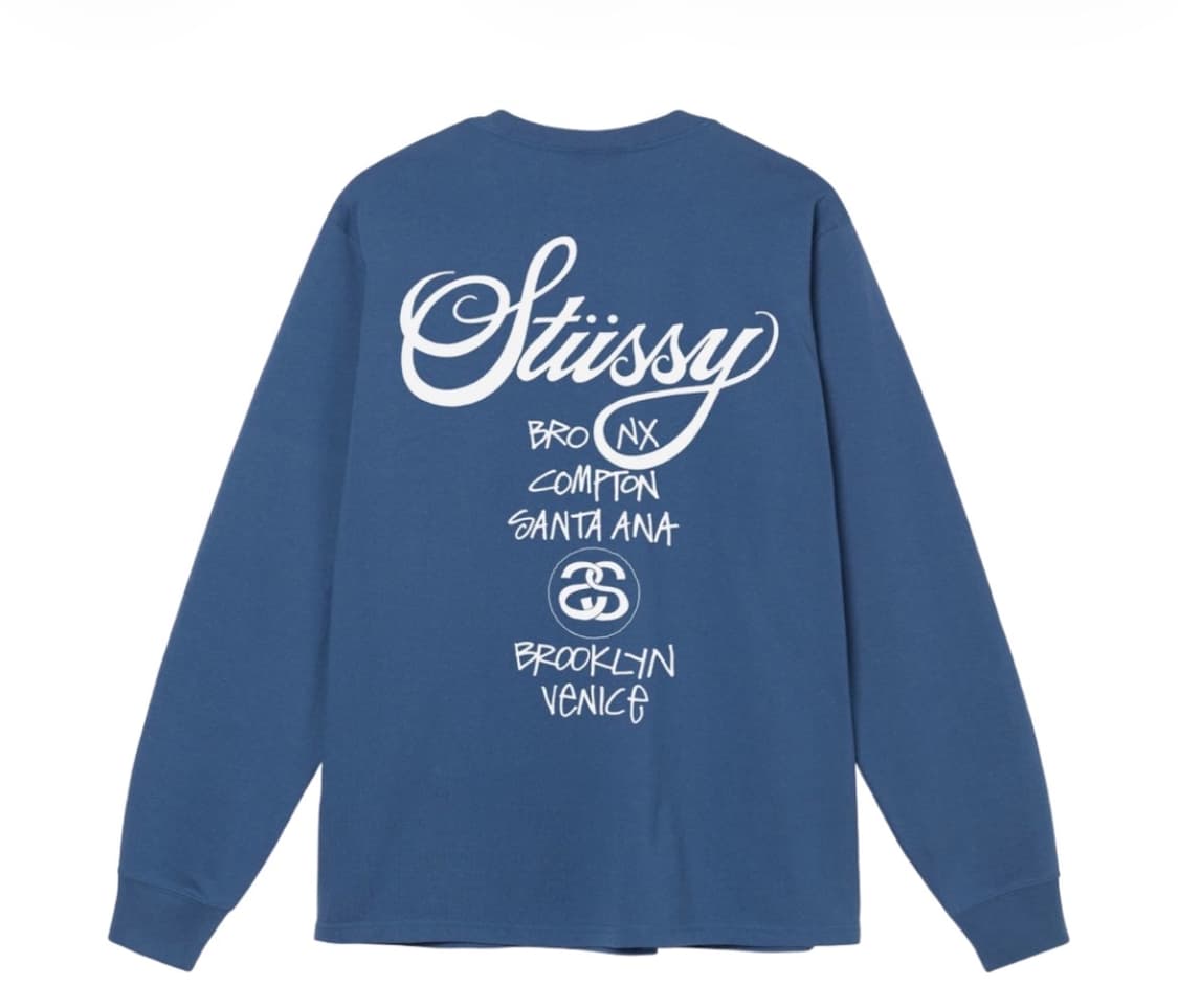 스투시 월드투어 롱슬리브 미드나잇 L 상품이미지2